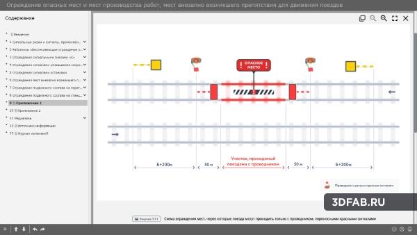 %name Ограждение опасных мест и мест производства работ, мест внезапно возникшего препятствия для движения поездов